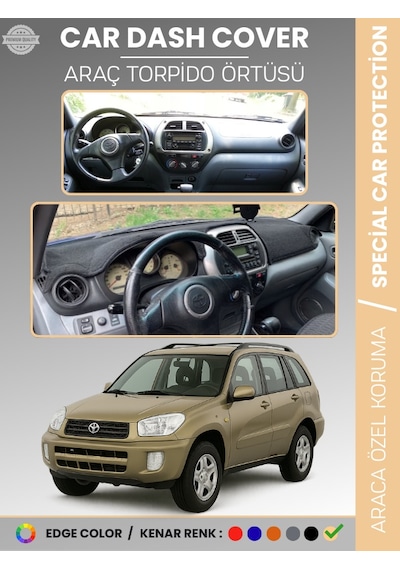 Toyota Rav4 2000-2005 Torpido Örtüsü Ön Panel Torpido Koruma Tam Uyum Kolay Montaj - 702 Stiloto