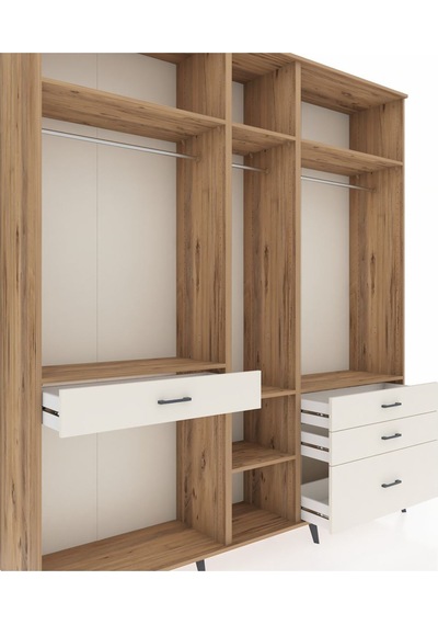 Hyperion Dolap 7 Raflı 4 Çekmeceli 3 Askılı 220x44x243 Çam-çam/aytaşı Atlas Çam/aytası Hyperion Dolap 7 Raflı 4 Çekmeceli 3 Askılı 220x44x243 Çam-çam/aytaşı Atlas Çam/aytası