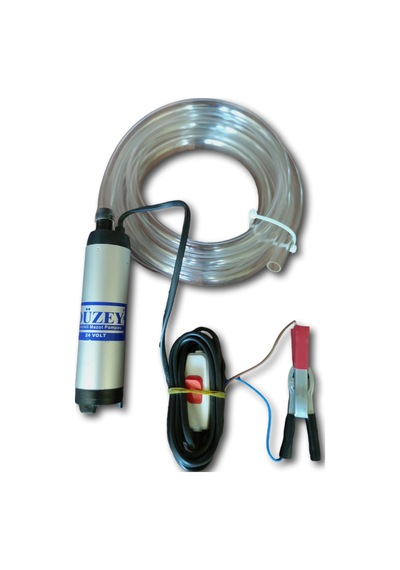 24 Volt Mini Dalgıç Sıvı Aktarma Pompası+hortum Seti Su,süt,yağ