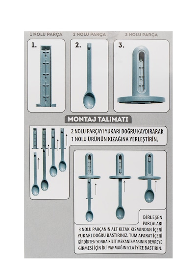 Porsima 4364 7 Li Kaydırmalı Kaşıklı Sızdırmaz Kapaklı Etiketli Baharatlık Seti - Saklama Kabı Antrasit Antrasit