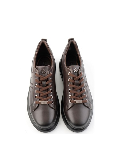 Bambi Kahve Antik Hakiki Deri Erkek Sneaker E01398203041 Kahve Rengi