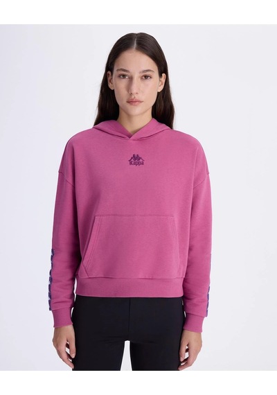Kappa Authentic Alcott Hoodie Kadın Pembe Comfort Hoodie Siyah