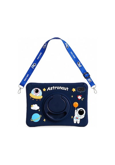 Forzacase Huawei Matepad 11.5 2023 İle Uyumlu Astronot Desen Askılı Standlı Silikon Kılıf - Fc1254 Standlı Kapak