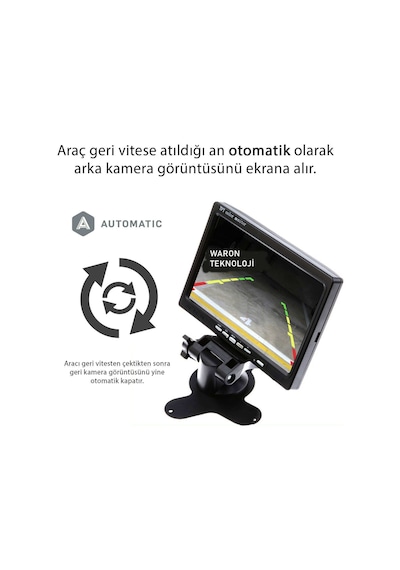 7 Inch Araç İçi Kamera Monitörü Geri Vites Uyumlu