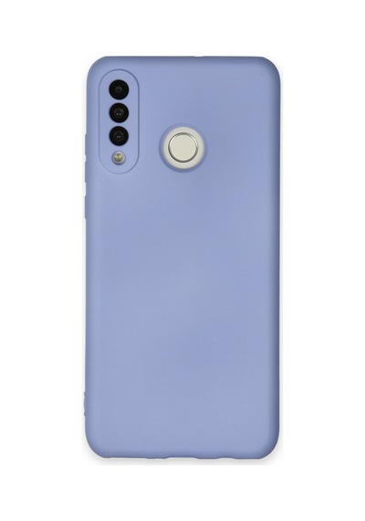 Huawei P30 Lite Uyumlu İçi Kadife Lansman Tasarım Silikon Telefon Kılıfı Lila