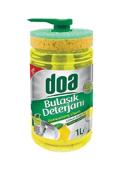 Doa Sıvı Bulaşık Deterjanı Süngerli Limon Kokulu 1000 Ml