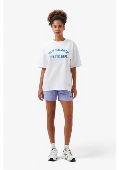 New Balance Nb Lifestyle Men Tshirt Erkek Beyaz T-shirt - Mnt1519