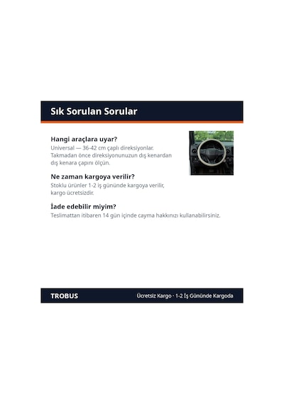 Trobus Honda City 2021 Ve Sonrası Uyumlu Direksiyon Kılıfı Silikon Geçmeli 36-42 Cm Bej