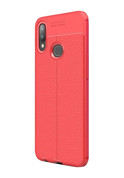 Samsung Uyumlu Galaxy A10S Kılıf Niss Silikon Deri Görünümlünano Glass