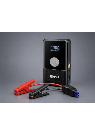 Eima 10000 Mah Akü Takviye Cihazı Kompresörlü Hava Pompası Powerbank Dijital Ekranlı El Fenerli Araç