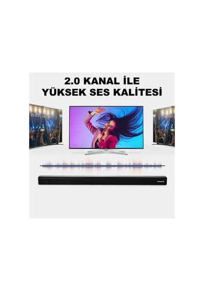 Honeywell Suono P2000 60w Stereo Bluetooth Soundbar 2.0 Kanal İle Dinamik Ses Deneyimi