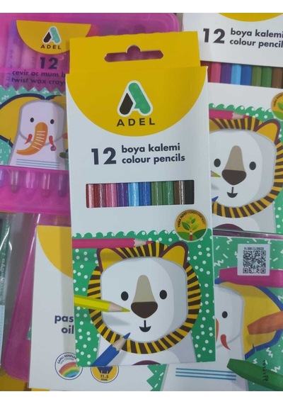 4 X 12 Renk Boyama Seti 12 Li Kuru Sulu Pastel Keçeli Boya Seti
