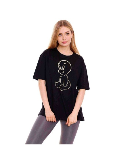 Kadın Oversize Casper Baskılı Tshirt (534816403)