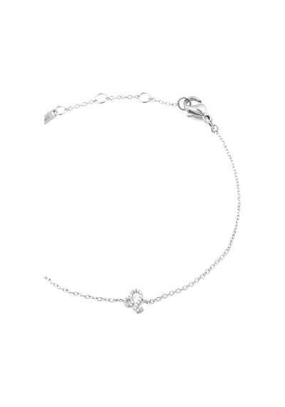 Crystal Zodiac Chain Bracelet Silver Gümüş