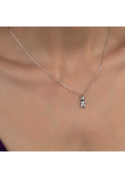 Swarovski Taşlı Gümüş Çocuk Kadın Kolye (518850532)