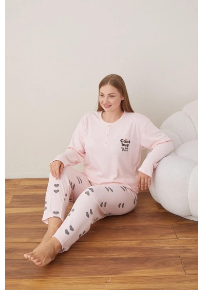 Boyraz Lindros Kadın Pamuklu Düğme Yaka Raporlu İnterlok Battal Pijama Takımı 05109 - 1 Adet Pembe Boyraz Lindros Kadın Pamuklu Düğme Yaka Raporlu İnterlok Battal Pijama Takımı 05109 - 1 Adet Pembe