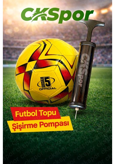 Ckspor 5 Numara Futbol Topu Ve El Pompası Seti Şişirme İğneli Çok Renkli