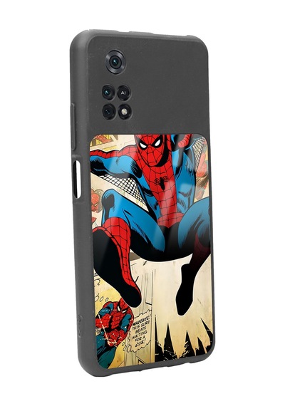 Poco M4 Pro Spider-man Örümcek Adam Tasarımlı Glossy Telefon Kılıfı Çok Renkli
