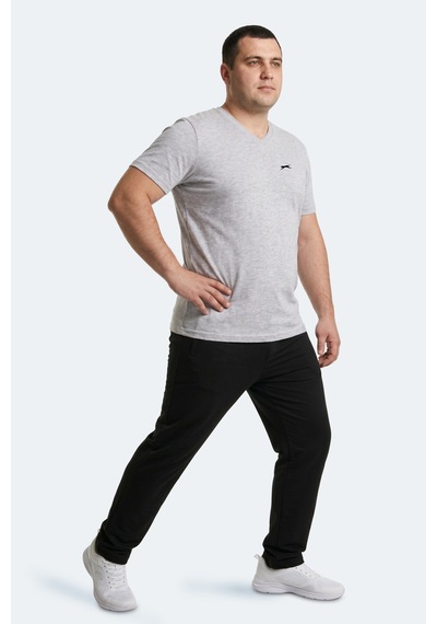 Slazenger Rıvaldo Jmb Erkek Büyük Beden Gri Tişört