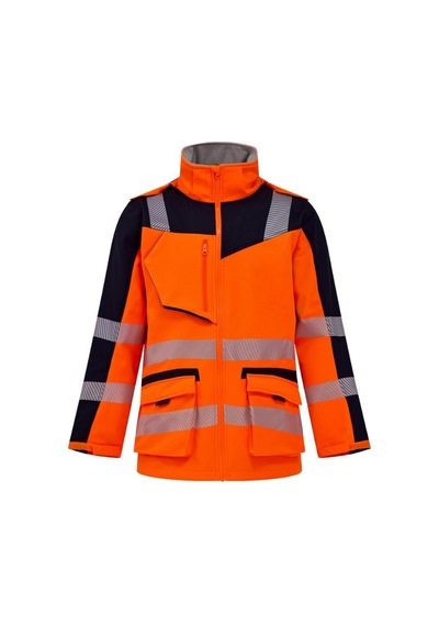 Softshell Kırçıllı Reflektörlü Parka İş Montu Turuncu Sarı