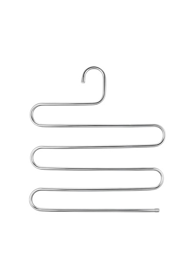 1 Adet Metal Pantolon Eşarp Askısı 5 Katlı 1 Adet Askı Beyaz