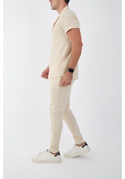 Mcz Bej Renk Slim Fit Erkek Pantolon - Gömlek Alt Üst Takım