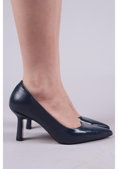 Birikon Pedro Arkası Kapalı Stiletto Lacivert-8380 Lacivert