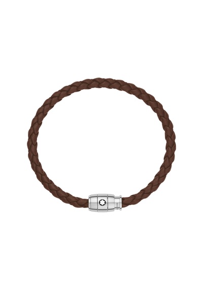 Montblanc Medium Soft Kahverengi Deri Bileklik 136001 Kahverengi