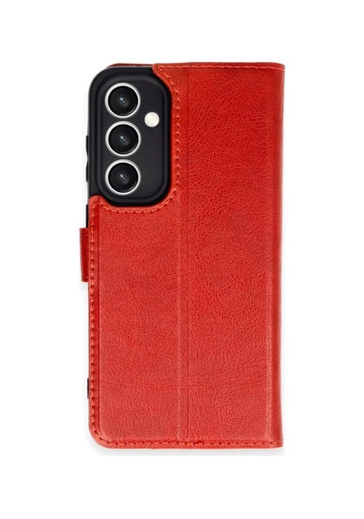 Samsung Galaxy S23 Fe Uyumlu Kılıf Trend S Plus Kapaklı Kılıf - Kırmızı