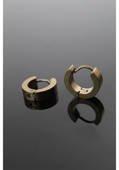 316l Çelik Gold Renk Halka Model Çift Küpe - Tj-ekp252 Çok Renkli