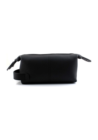 Alphaclub Bag Erkek Hakiki Deri Siyah Fermuarlı El Ve Clutch Çanta