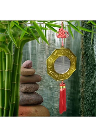 Çin Feng Shui Bagua Ayna 12x40 Cm