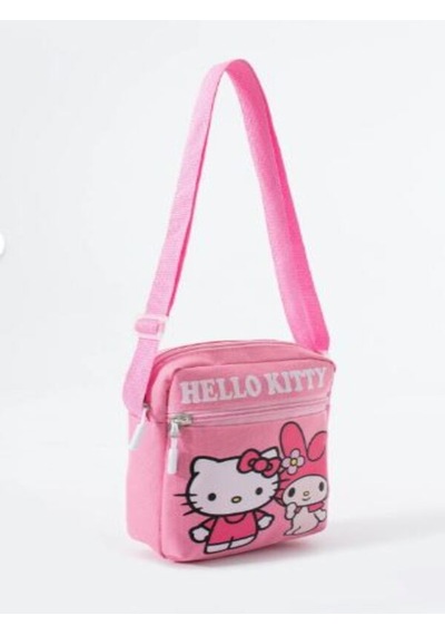 Trg Polo Trg Pembe Hello Kittyy Melody Çocuk Omuz Çantası 3 Bölmeli Su Geçirmez Kumaş 21 16 6 Cm