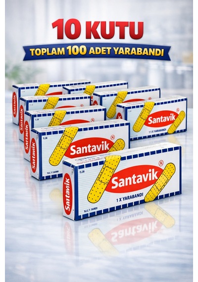 Santavik İlk Yardım Bandı Yara Bandı 10lu 10 Paket