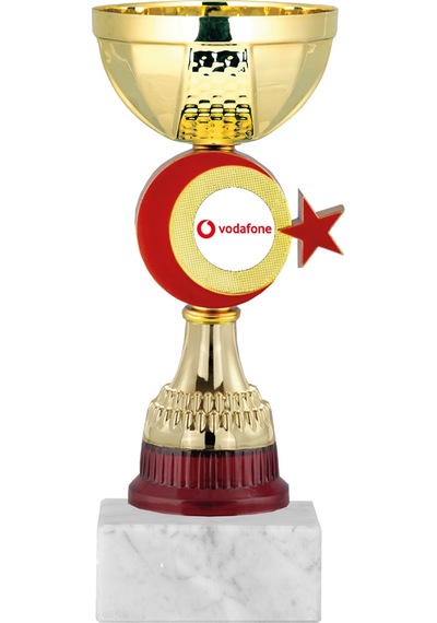 Odak Kupa - Economy Kupalar - Eco-046 A - 20 Cm Altın - Beyaz
