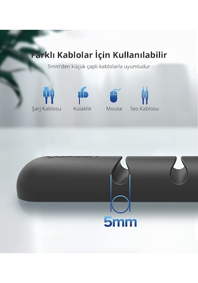 Ugreen Kendinden Yapışkanlı 7'li Kablo Tutucu