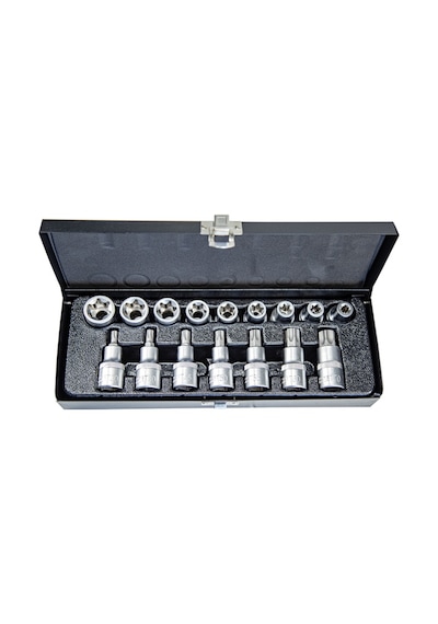 Nttools 16 Parça 1/2" Cr-v Torx Ve E Tipi Torx Lokma Seti