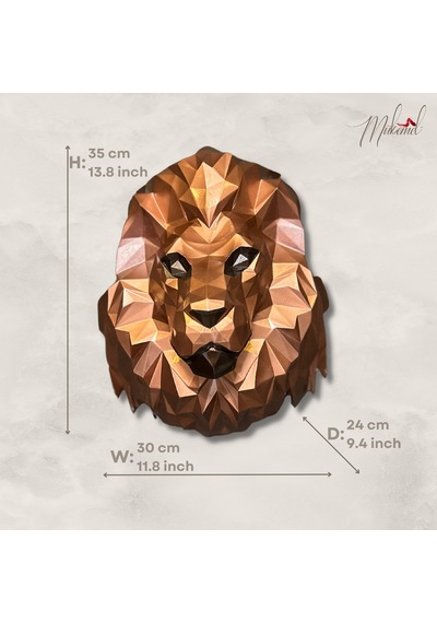 Aslan Origami Yaratıcılığı, Sevimli Hayvanı, El Yapımı Dekoru Ku