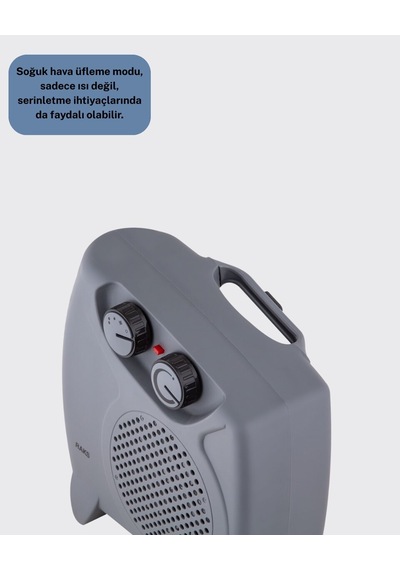 Çok Fonksiyonlu Fanlı Isıtıcı Isıtma Ve Soğuk Hava Üfleme Özellikli Mh-hs8509-0203 Diğer