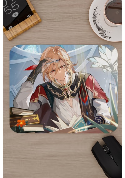 Kaveh Genshin Impact Anime Oyuncu V4 - 22x18 Gaming Mouse Pad Fare Altlığı