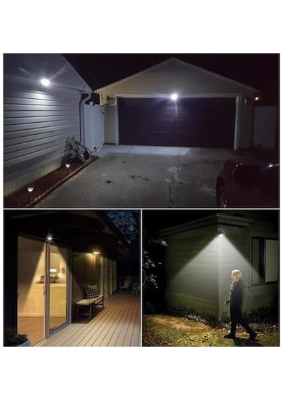 Güneş Enerjili Hareket Sensörlü 20 Led Solar Enerji Su Geçirmez Duvar Lambası Beyaz