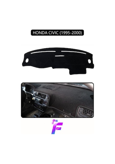Honda Cıvıc 1995-2000 Uyumlu Torpido Örtüsü Yansıma Önleyici Kolay Montaj Tam Koruma F54