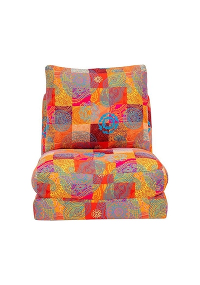 Pafu Taida Tekli Katlanır Yataklı Uzanma Koltuğu Patchwork Turuncu