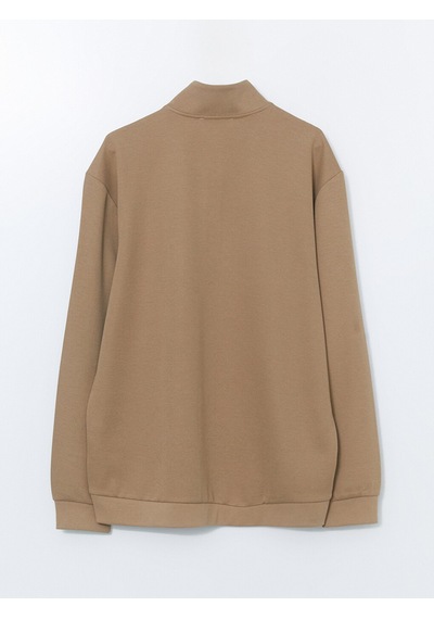 Lcw Vision Bej Dik Yaka Erkek Sweatshirt