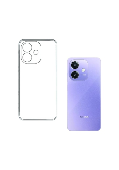Oppo A3 İle Uyumlu Kılıf Şeffaf Kamera Korumalı Esnek Silikon Telefon Kılıfı Kapak