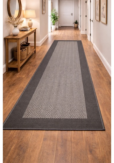 Mess Modern Dekoratif Yumuşak Dokulu Sisal Halı 3939 Gri Antrasit Çok Renkli