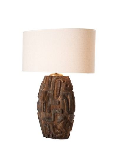 Mudo Home Carving Abajur Kahve