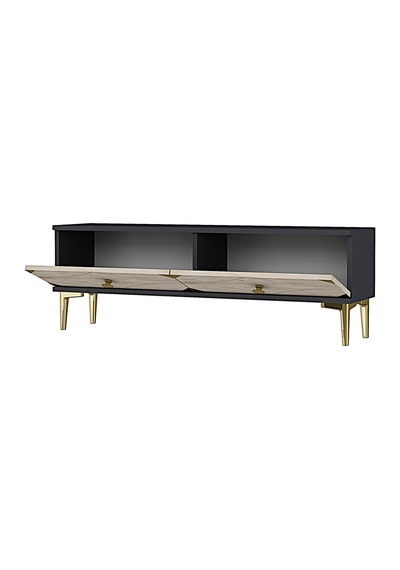 Tsa1297atg - Alfa Tsa120 Tv Stand, Tv Sehpası, Tv Ünitesi Antrasit - Traverten - Gold 120cm Tsa1297atg - Alfa Tsa120 Tv Stand, Tv Sehpası, Tv Ünitesi Antrasit - Traverten - Gold 120cm