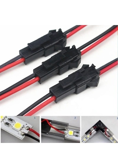 3 Adet 2 Pin Sm Jst 2p Kablolu Konnektor Dişi Erkek Takım 20cm