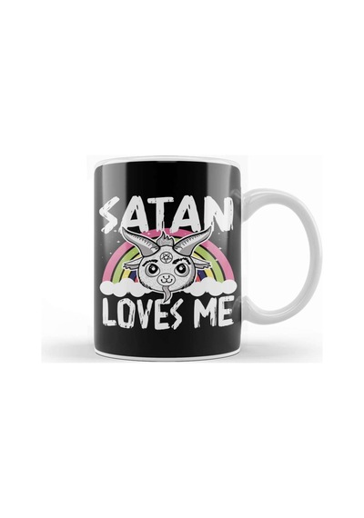 Satan Loves Me Baphomet Kupa Bardak Porselen Karışık